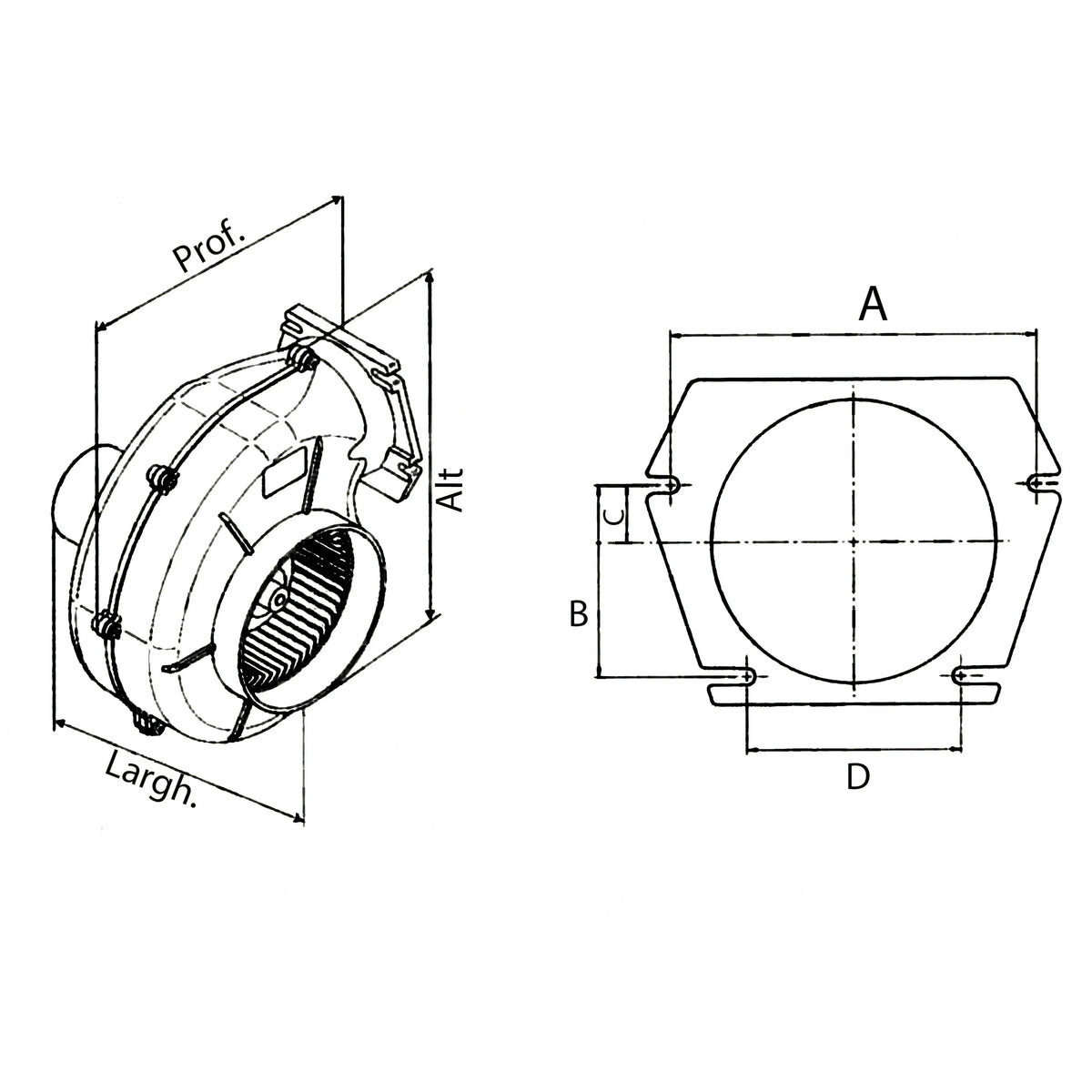 Aspiratore Ocean Technologies 550 mc/ora a parete
