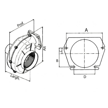 Aspiratore Ocean Technologies 550 mc/ora a parete