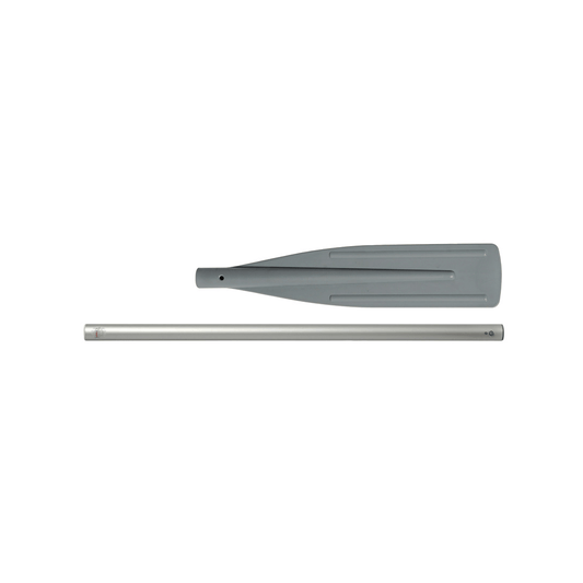 Remo divisibile in alluminio anodizzato grigio con pala in plastica, 2 componenti separati