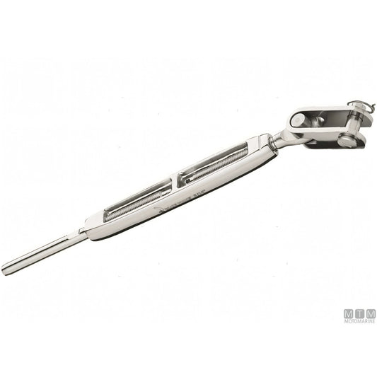 Blue Wave tenditore forcella snodata terminale a pressare bronzo cromato inox 316 — UNF 5/16" - Ø Cavo 4 mm