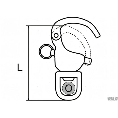 Wichard Moschettone Sgancio Rapido Occhio Girevole Inox — Ø 11 mm