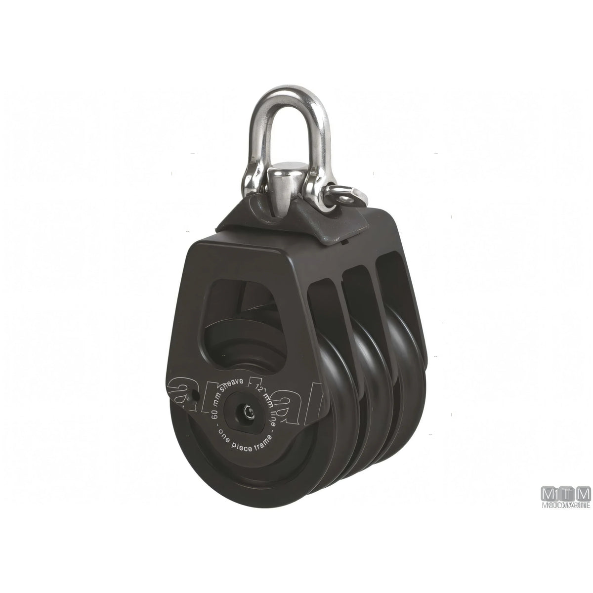 Antal bozzello puleggia 60 mm cassa in alluminio — Triplo