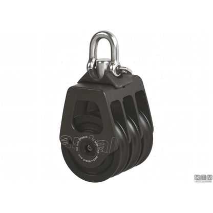Antal bozzello puleggia 60 mm cassa in alluminio — Triplo