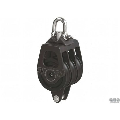 Antal bozzello puleggia 60 mm cassa in alluminio — Triplo con arricavo