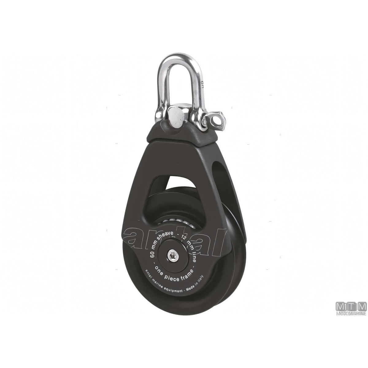 Antal bozzello puleggia 60 mm cassa in alluminio — Singolo con strozzascotte