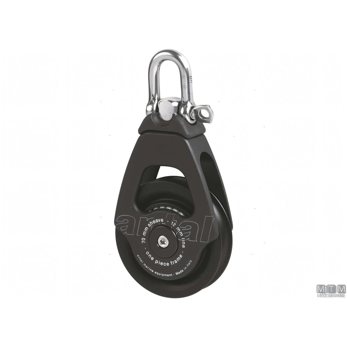 Antal bozzello puleggia 70 mm alluminio — Singolo con strozzascotte