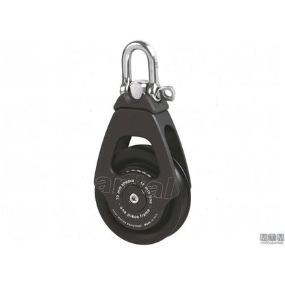 Antal bozzello puleggia 70 mm alluminio — Singolo con strozzascotte