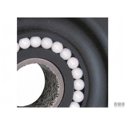 Antal bozzello puleggia 70 mm alluminio — Doppio con arricavo e strozzascotte