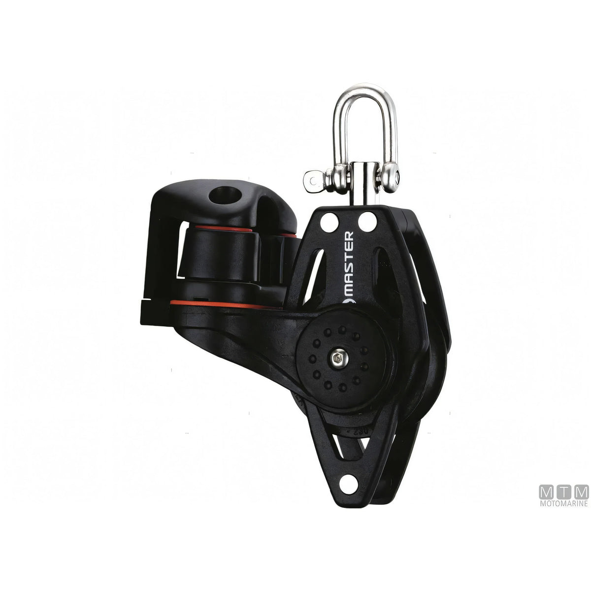 Tersma bozzello Master puleggia composito su sfere 40mm — Singolo con arricavo e strozzascotte