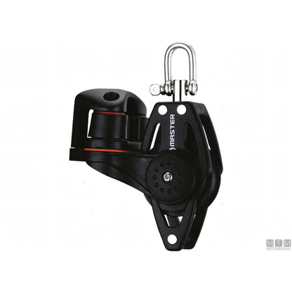 Tersma bozzello Master puleggia composito su sfere 40mm — Singolo con arricavo e strozzascotte