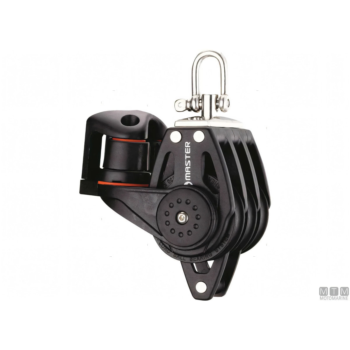 Tersma bozzello Master puleggia composito su sfere 40mm — Triplo con arricavo e strozzascotte