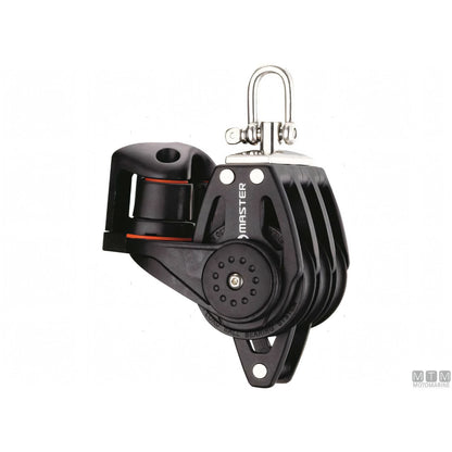 Tersma bozzello Master puleggia composito su sfere 40mm — Triplo con arricavo e strozzascotte
