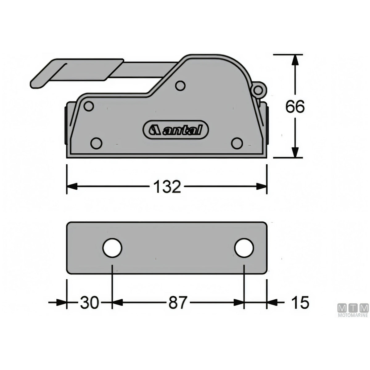 Stopper Antal V-Grip per cime — Singolo 8/12 mm