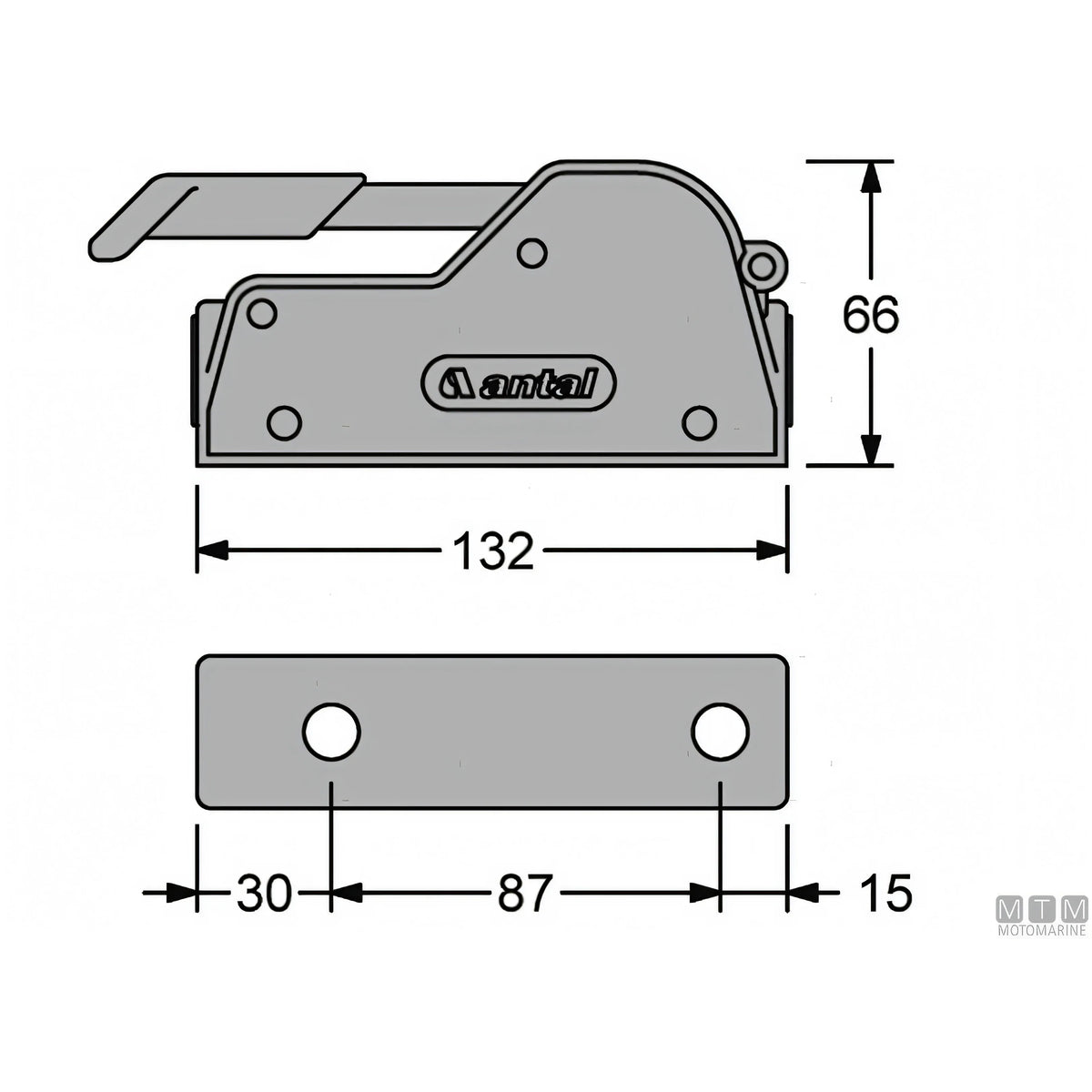 Stopper Antal V-Grip per cime — Singolo 8/12 mm