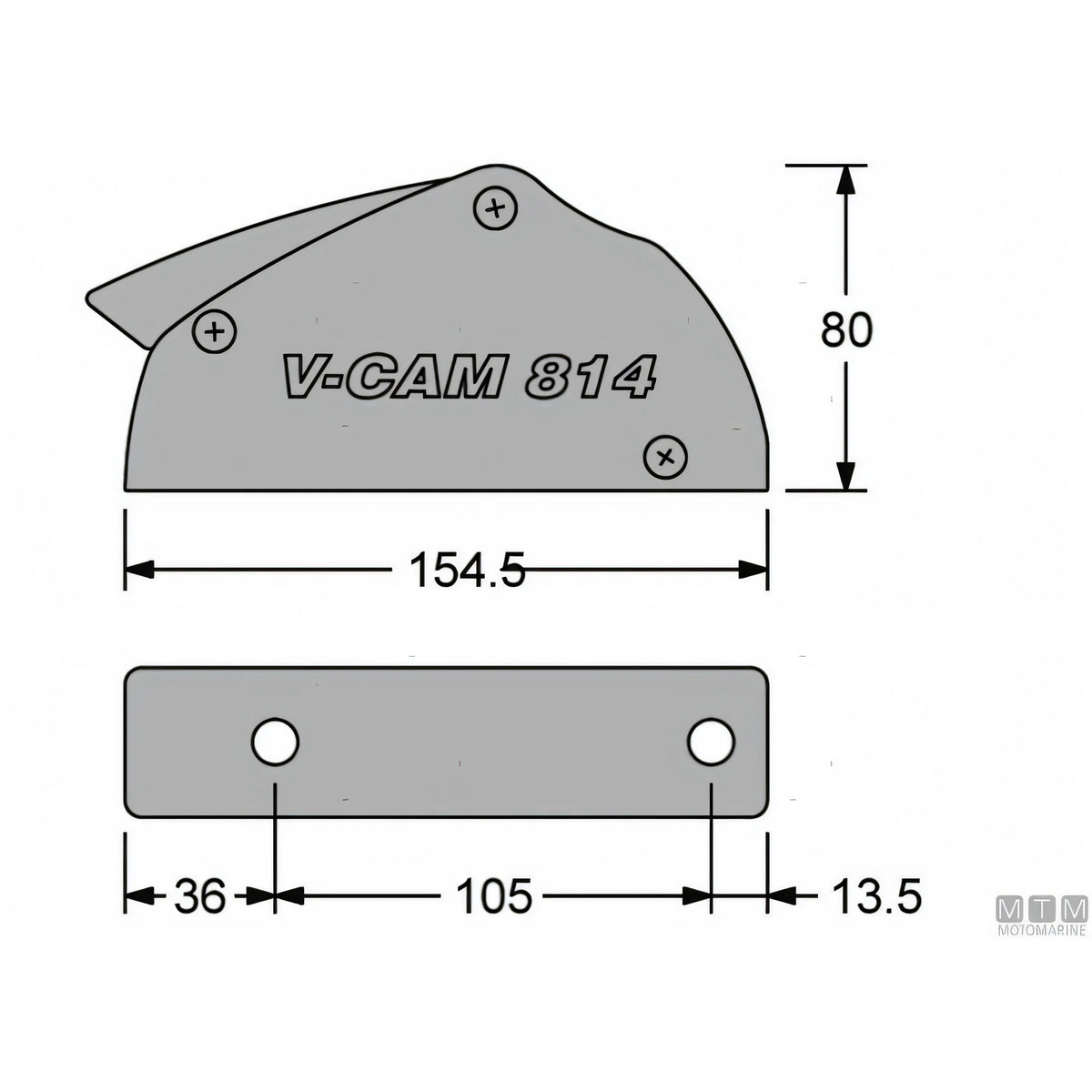 Antal stopper V-Cam 814 bloccacime a camme — Singolo Ø 8/10 mm