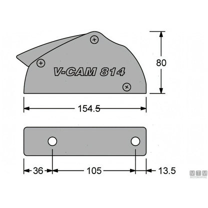 Antal stopper V-Cam 814 bloccacime a camme — Singolo Ø 8/10 mm