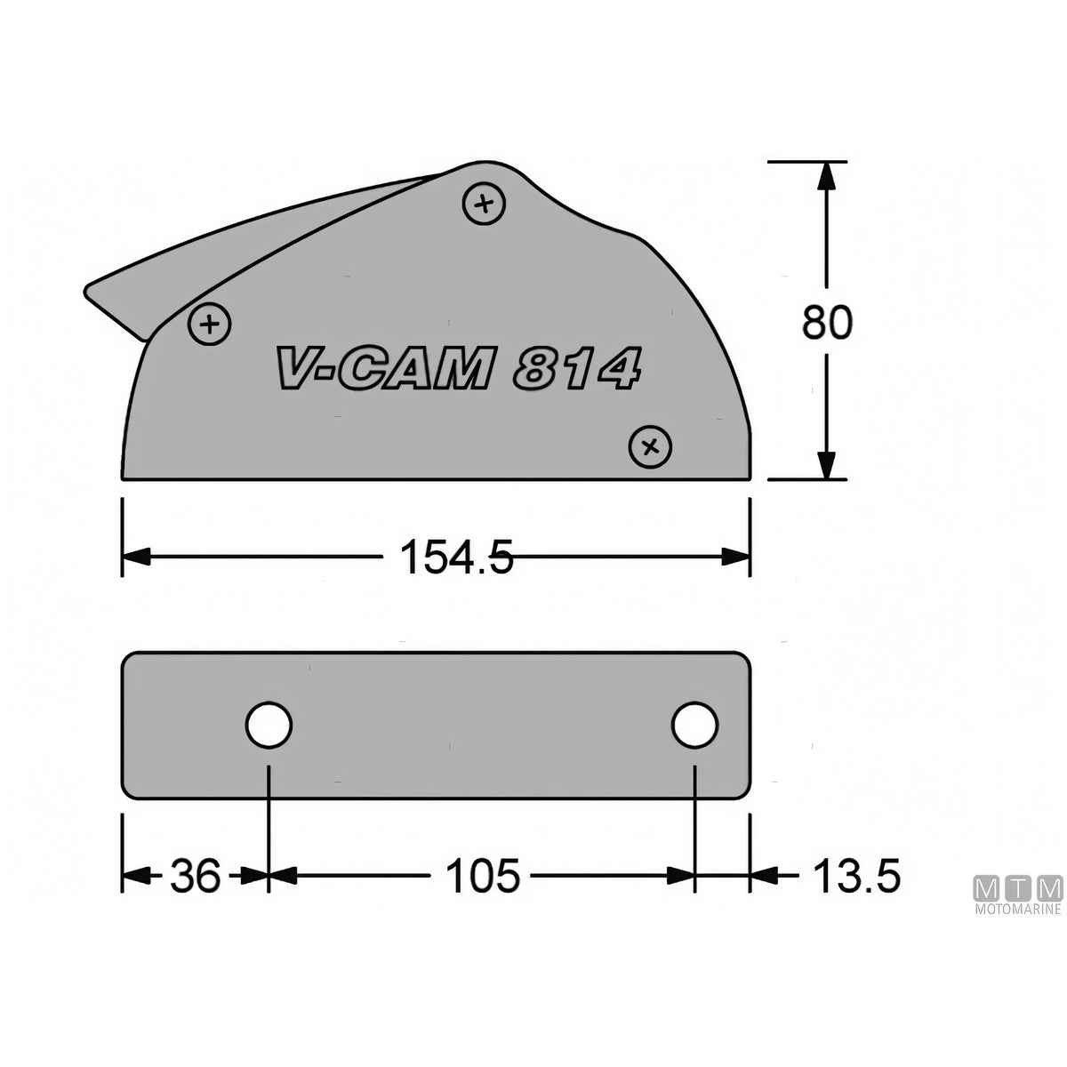 Antal stopper V-Cam 814 bloccacime a camme — Singolo Ø 10/12 mm
