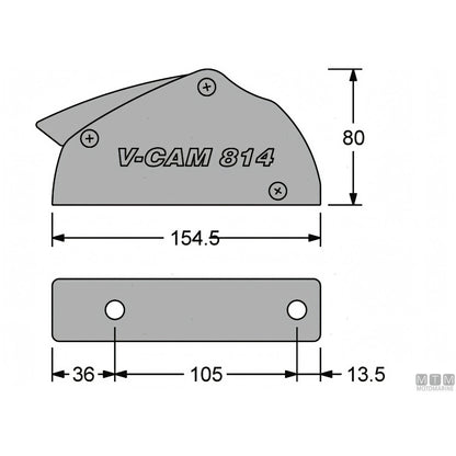 Antal stopper V-Cam 814 bloccacime a camme — Doppio Ø 10/12 mm