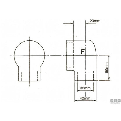 Bowman refrigerante olio DC in lega di Nichel — Manicotto a gomito Ø 32 mm