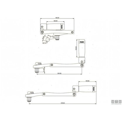 Manovella pieghevole Easysea Flipper in alluminio per verricello — Flipper 8