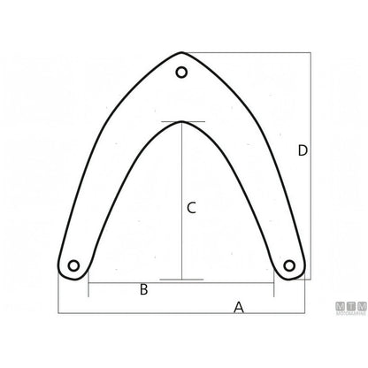 Paraprua Majoni Classico 35 x 33 cm Bianco – Protezione Prua a U con 3 Fori — Default Title