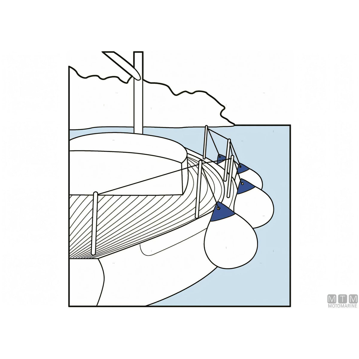 Polyform Parabordo a Pera Tipo A — A0 Bianco - h28 Ø23 cm