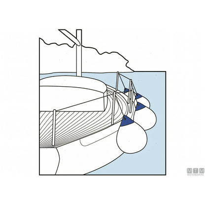 Parabordi a Pera Majoni Serie A Heavy Duty – Bianco e Rosso, 5 Misure Disponibili — Ø 850xH1050 mm.