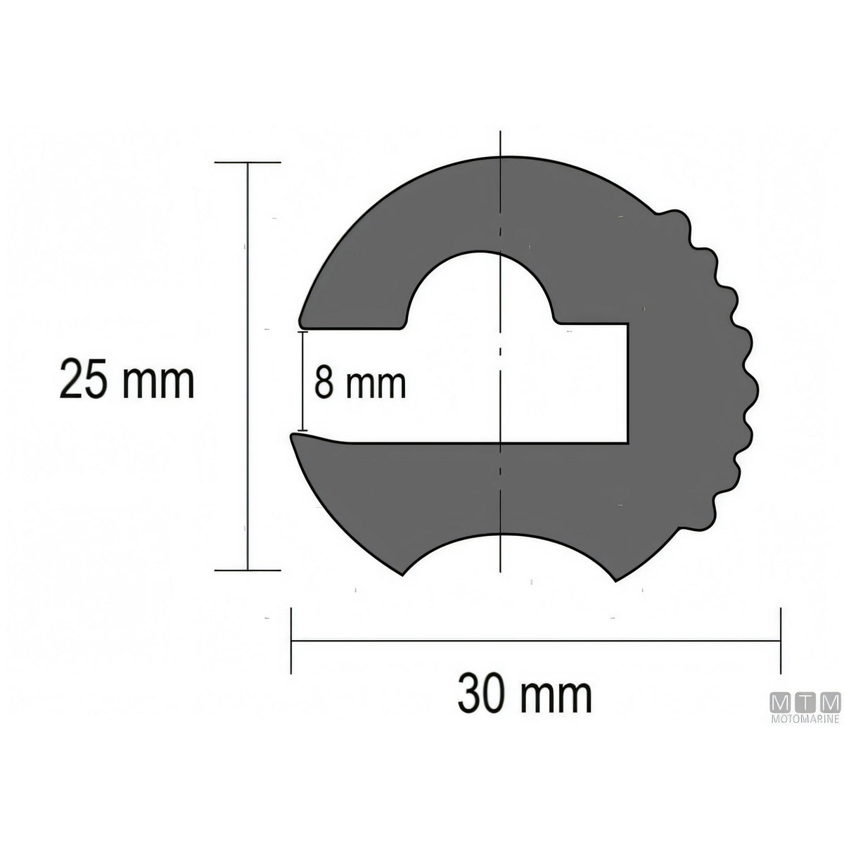 Bottazzo Profilo Parabordo ECO1 Nero (25mm) – Finitura Giunzioni a Labbro — ECO1 nero 12 metri