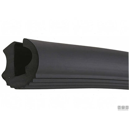 Bottazzo Profilo Parabordo ECO1 Nero (25mm) – Finitura Giunzioni a Labbro — ECO1 nero 16 metri
