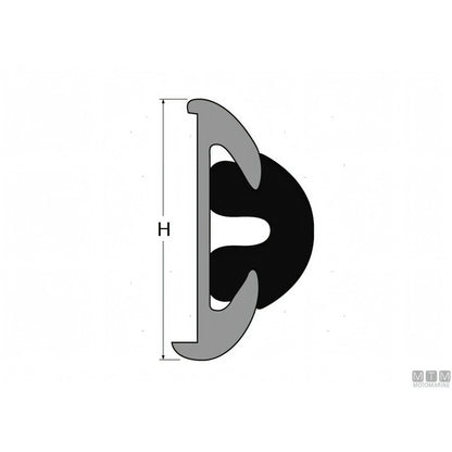 Coprigiunta per Profilo Parabordo Bottazzo H56 mm Bianco - Tessilmare — vista 7