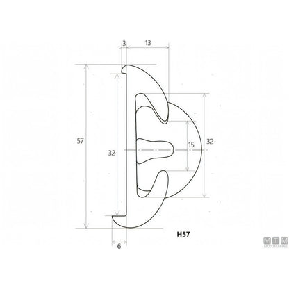 Tessilmare supporto bottazzo parabordo alluminio anodizzato — vista 8