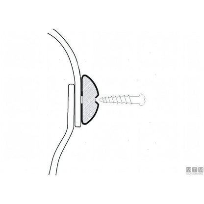 Profilo Parabordo Sphaera Tessilmare con Base in Acciaio Inox — Profilo h25mm x 3m