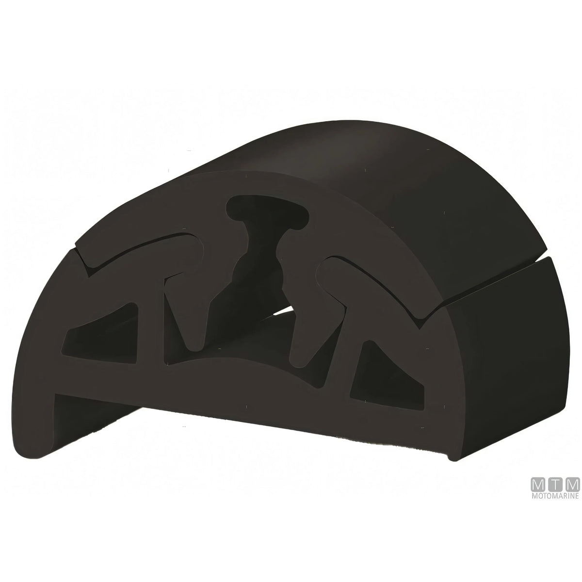 Bottazzo Profilo Parabordo Bino Tessilmare in PVC — Profilo h40mm Nero con piedino 24m