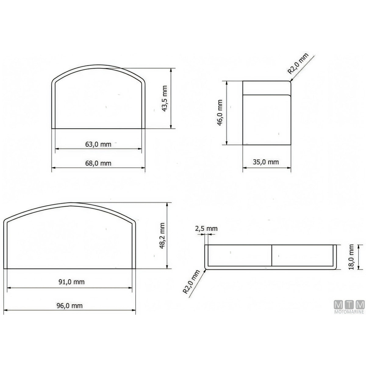 Bottazzo Profilo Parabordo QBE Tessilmare Nero in PVC — Profilo H65 - 12m