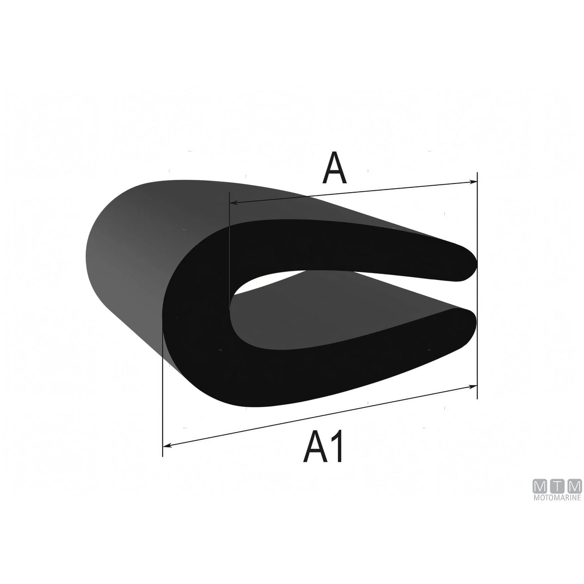 Trim-Lok profilo Edge-Guard PVC per bordi fino a 3 mm — Cromato