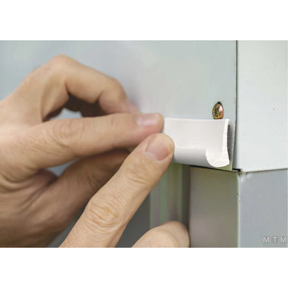 Trim-Lok profilo Drip Rail in PVC con adesivo 3M — Bianco 15 m