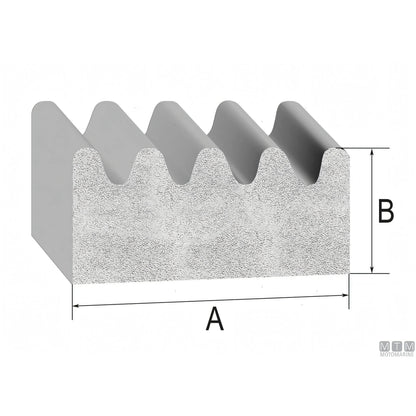 Trim-Lok guarnizione Ribbed Rubber gomma EPDM adesiva — vista 7