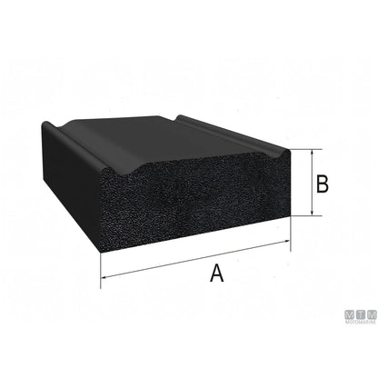 Trim-Lok guarnizione Flat Rubber gomma EPDM adesiva — vista 2