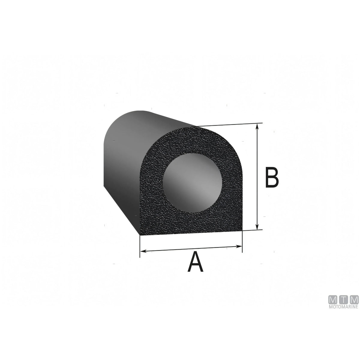 Trim-Lok guarnizione DO Rubber EPDM nera adesiva — vista 2