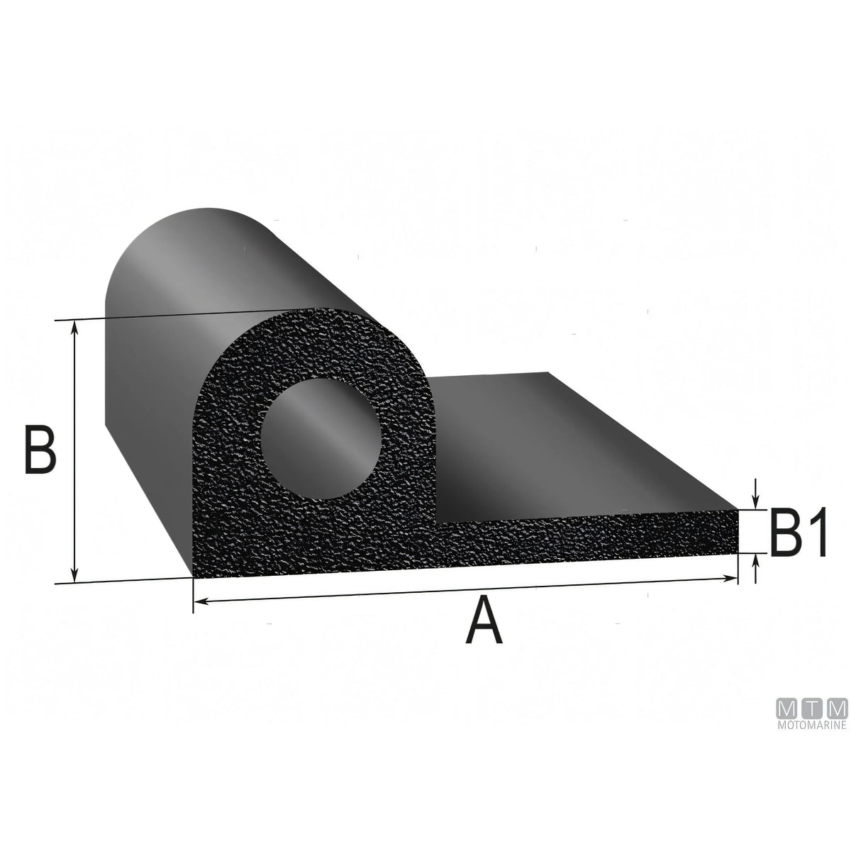 Trim-Lok guarnizione PO Rubber EPDM adesiva — Adesivo HT