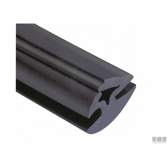 Guarnizione Trim-Lok Locking Gasket in gomma EPDM per vetro paratia — H 23 mm — bobina 15 m