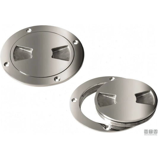 Motomarine tappo ispezione acciaio inox 316 — ø 147 mm