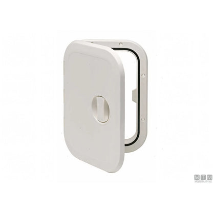 Sportello calpestabile Can SB in ABS bianco e grigio 270x373 mm — Bianco