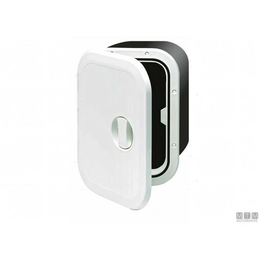 Can SB sportello in ABS bianco con box integrato — 270x373 mm
