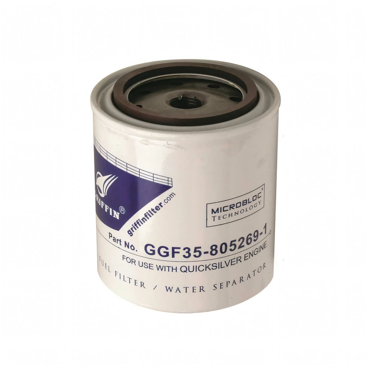 Filtro separatore benzina acqua Griffin GGF35 10 micron a vite spin-on per motori Quicksilver