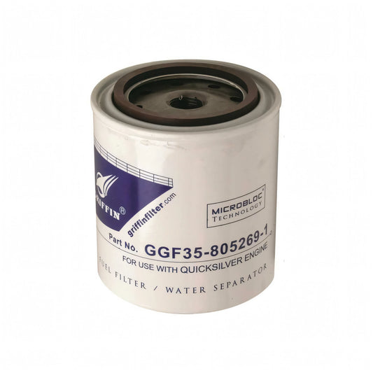 Filtro separatore benzina acqua Griffin GGF35 10 micron a vite spin-on per motori Quicksilver