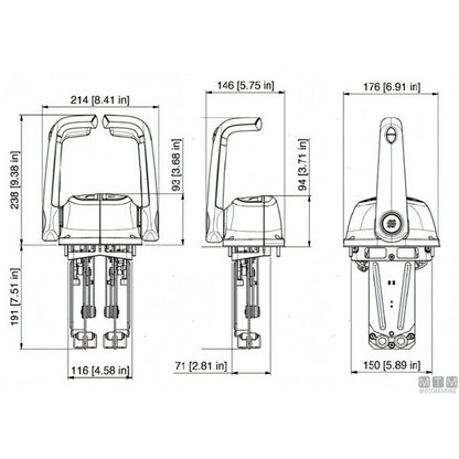 Ultraflex comando top mount monoleva B501 — Senza trim