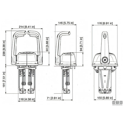 Ultraflex comando top mount monoleva B501 — Con trim