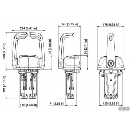Ultraflex comando top mount monoleva B501 Chrome — Senza Trim