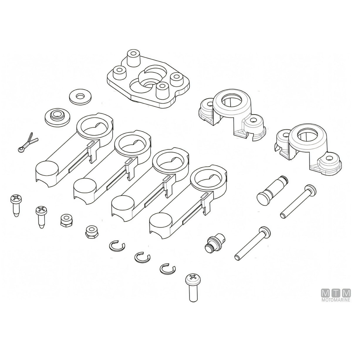 Ultraflex Comando Monoleva B110-Trim per Paratia — Kit K74